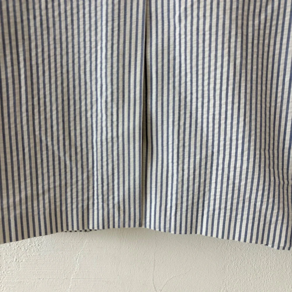 Brooks Brothers Sport Coat Mens 43R Blue White Seersucker Madison 1818 Blazer